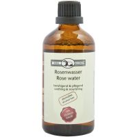 Gold Dachs Rosenwasser in der Glasflasche