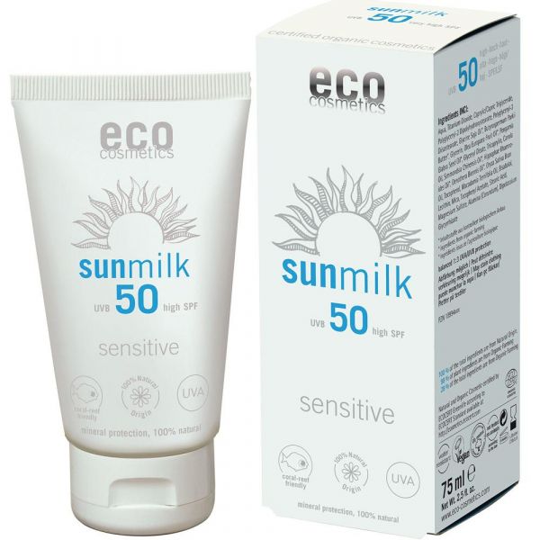 Eco Cosmetics Sonnenmilch LSF 50 sensitive Eco Cosmetics Sonnenmilch LSF 50 sensitive
