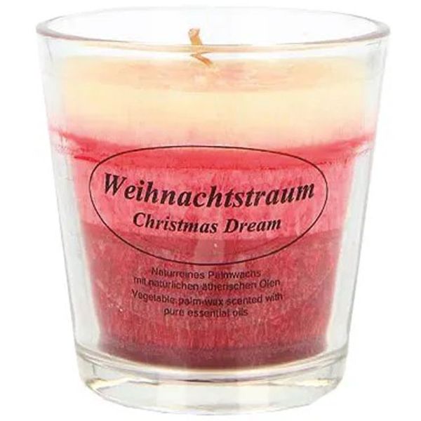 Kerzenfarm Hahn Stearin Duftkerze im Glas Weihnachtstraum