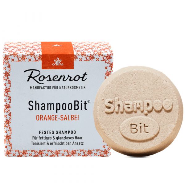 Rosenrot festes Shampoo Orangen-Salbei