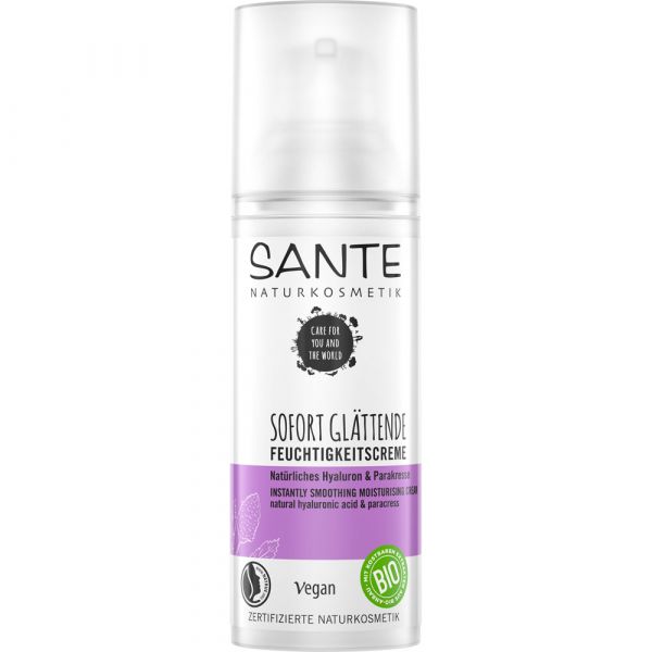 Sante Sofort Glättende Feuchtigkeitscreme Natürliches Hyaluron & Parakresse