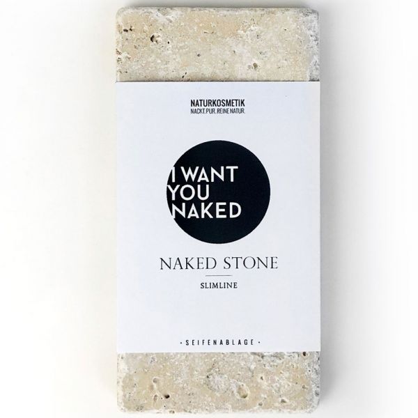 I Want You Naked Seifenablage aus Travertin