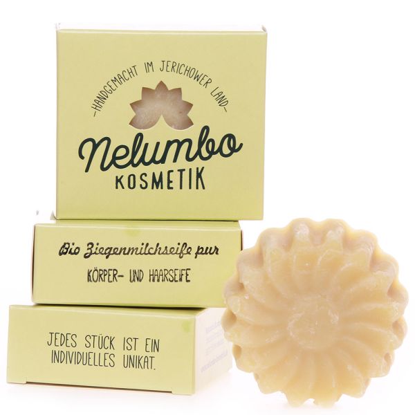 Nelumbo Kosmetik Ziegenmilchseife pur 75g