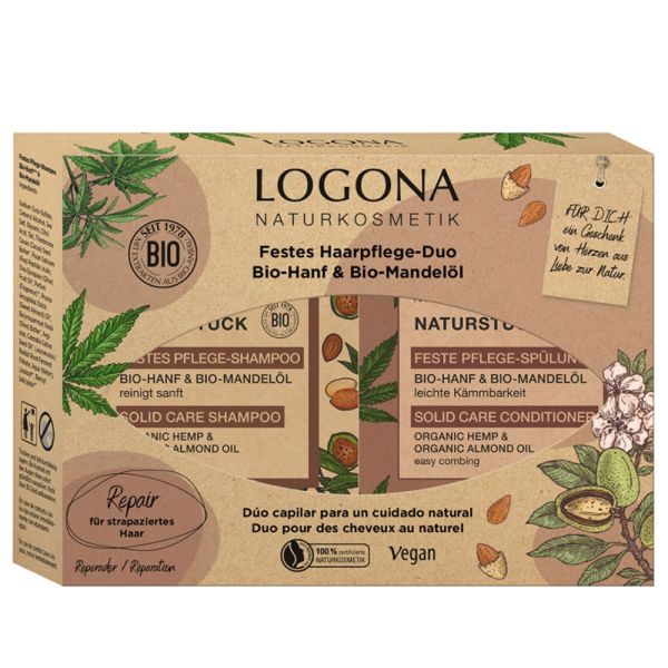 Logona festes Haarpflege Duo Bio Hanf & Bio Mandel