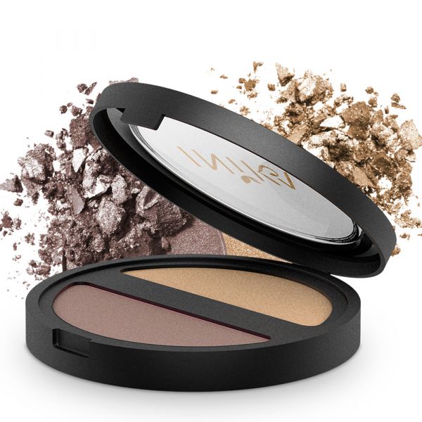 INIKA Organic Pressed Mineral Eye Shadow Duo Gold Oyster