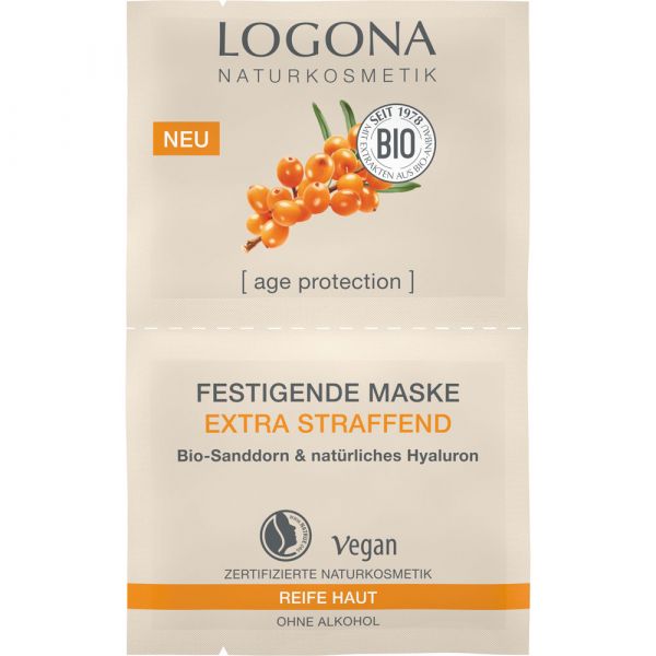 Logona AGE PROTECTION festigende Maske extra straffend Bio-Sanddorn & Natürliches Hyaluron Logona AGE PROTECTION festigende Maske extra straffend Bio-Sanddorn & Natürliches Hyaluron