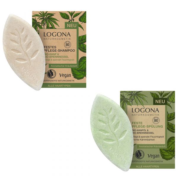 Logona Vorteilsset Naturstücke Haar-Duo Shampoo & Spülung Bio-Hanf & Bio-Brennnessel Logona Vorteilsset Naturstücke Haar-Duo Shampoo & Spülung Bio-Hanf & Bio-Brennnessel