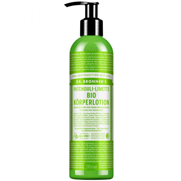 Dr. Bronner´s Bio Körperlotion Patschuli Limette