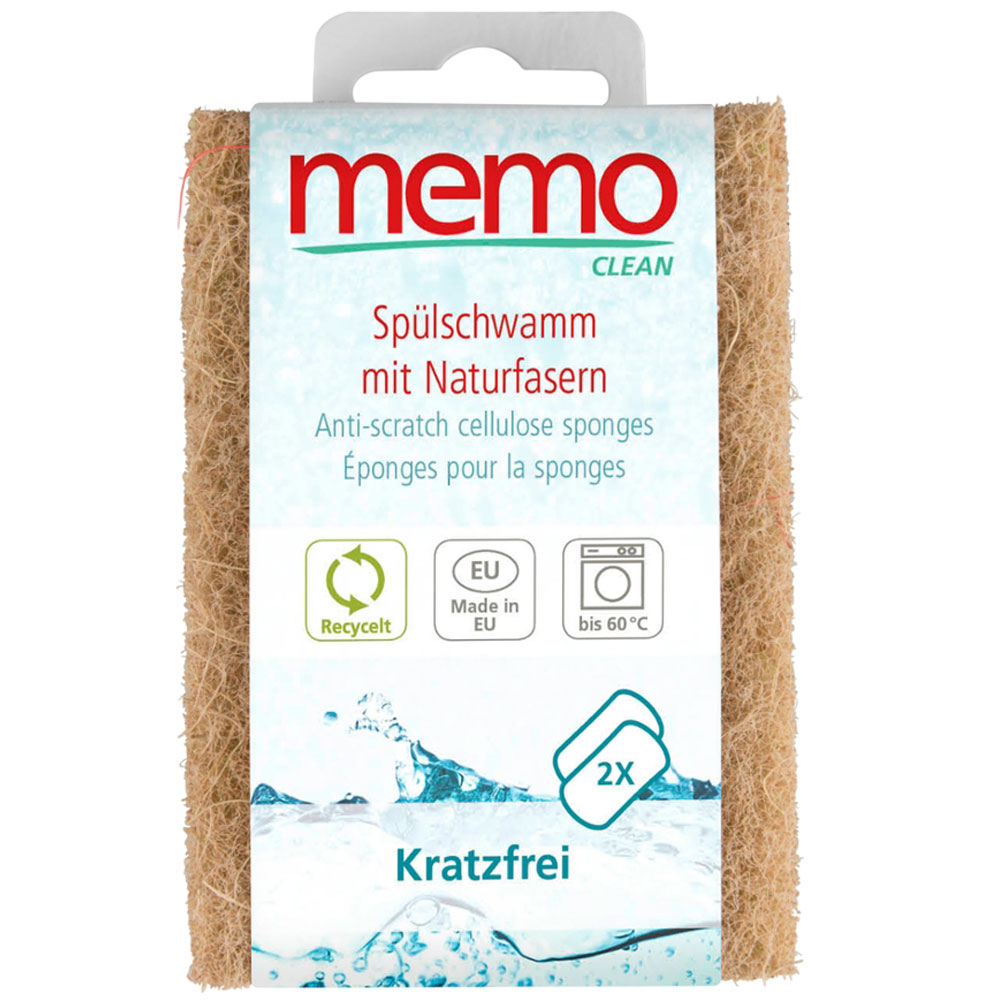 Memo éponge à vaisselle recyclée 2pcs - Mémo