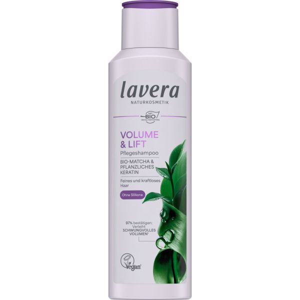 Lavera PFLEGESHAMPOO VOLUME & LIFT Bio-Matcha & pflanzliches Keratin