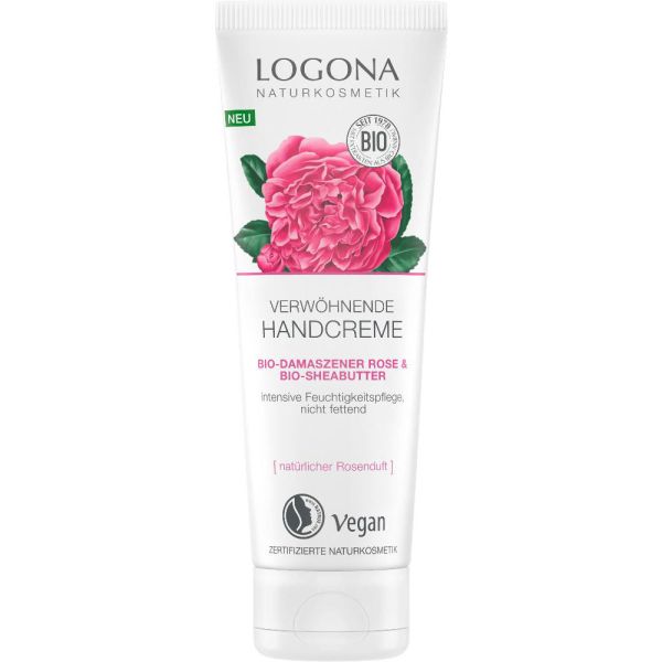 Logona Verwöhnende Handcreme Bio Damaszener Rose & Bio Sheabutter