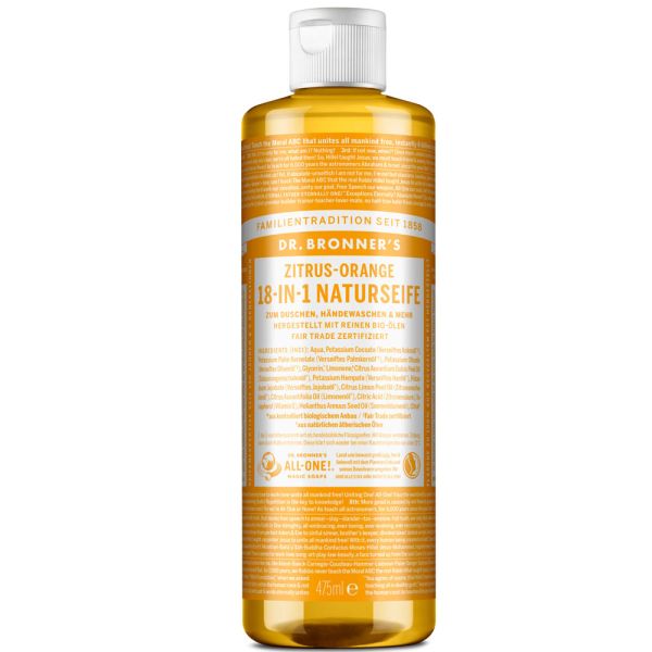 Dr. Bronner´s 18-IN-1 Naturseife Zitrus Orange 475ml