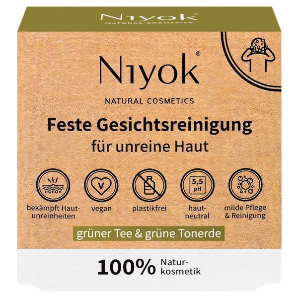 Niyok Feste Gesichtsreinigung grüner Tee