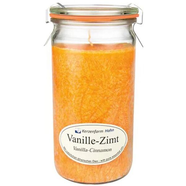Kerzenfarm Hahn Stearin Kerze Weckgla Vanille Zimt
