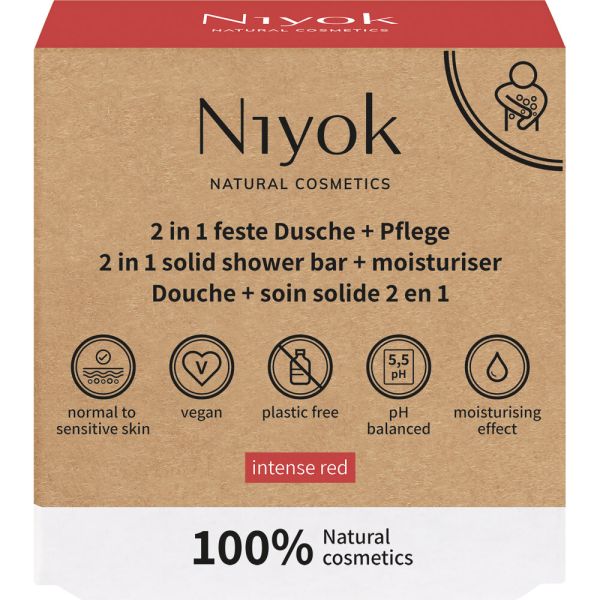 Niyok 2 in 1 feste Dusche & Pflege Intense Red