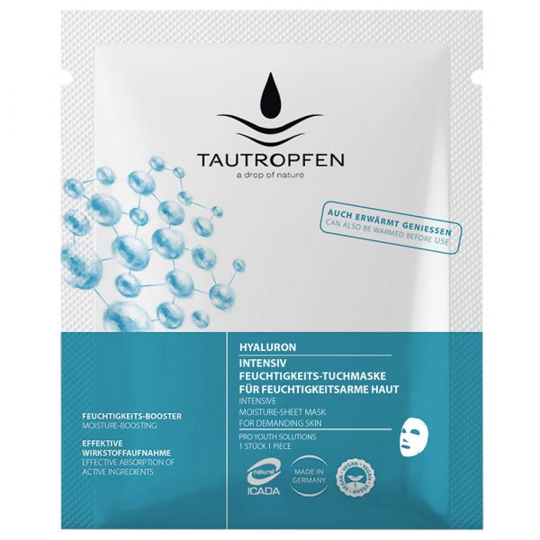 Tautropfen Pro Youth Hyaluron Intensiv Feuchtigkeits Tuchmaske