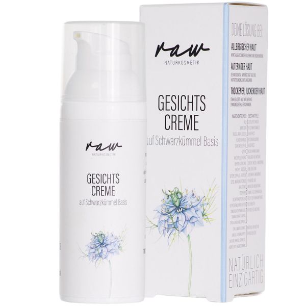 raw Naturkosmetik Gesichtscreme Schwarzkümmel