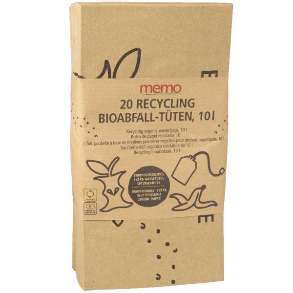 Memo Recycling Bioabfall Tüten 10Liter