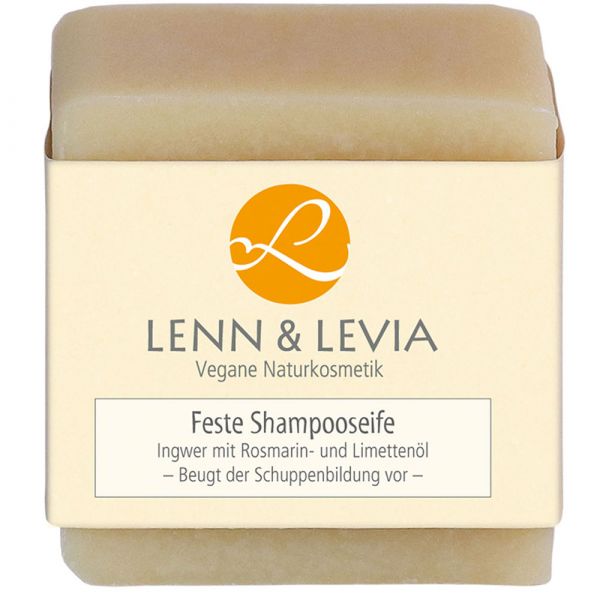 Lenn & Levia Festes Shampoo Ingwer mit Rosmarin- und Limettenöl