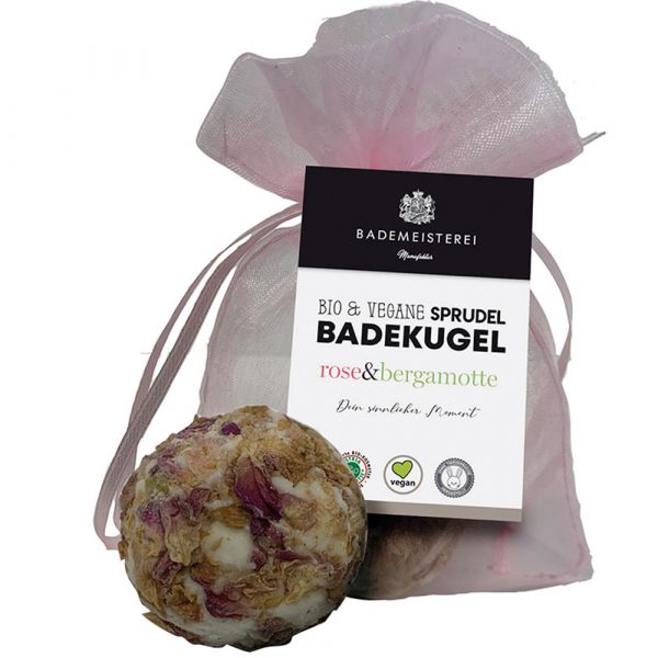 Bademeisterei Badekugel Bergamotte & Rose