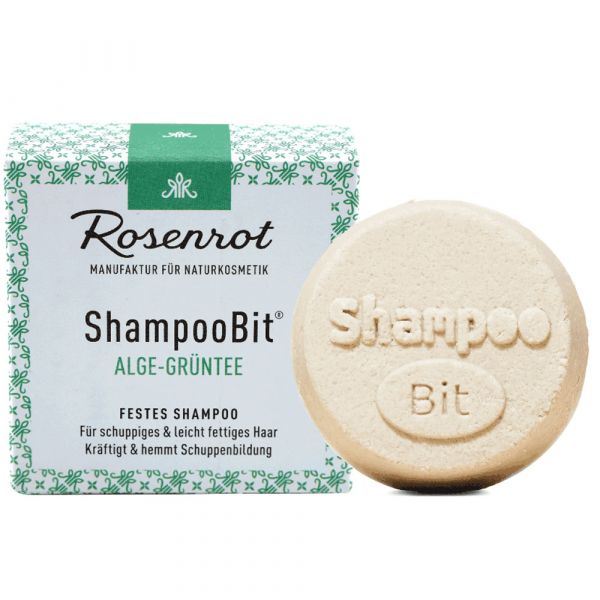 Rosenrot festes Shampoo Algen-Grüntee