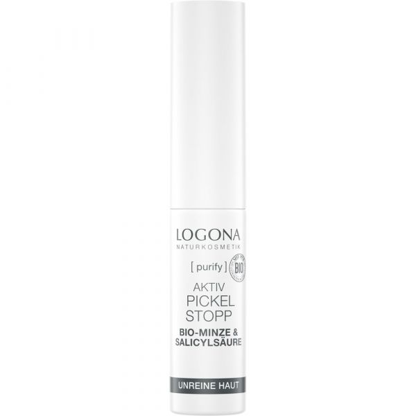 Logona Aktiv Pickel-Stopp Bio-Minze & Salicylsäure aus der Weidenrinde Logona Aktiv Pickel-Stopp Bio-Minze & Salicylsäure aus der Weidenrinde