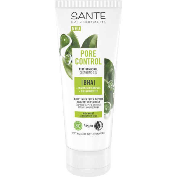 Sante Pore Control Reinigungsgel BHA Niacinamid Komplex & BioGrüner Tee