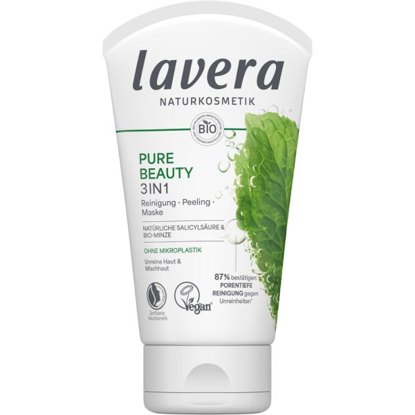 Lavera PURE BEAUTY 3in1 Reinigung Peeling Maske Lavera PURE BEAUTY 3in1 Reinigung Peeling Maske