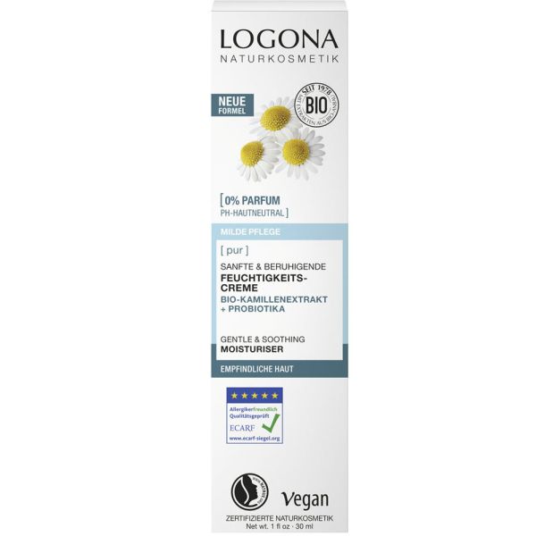 Logona PUR Feuchtigkeitscreme Bio-Kamillenextrakt + Probiotika