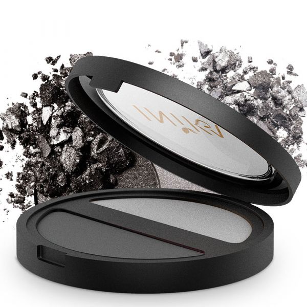 INIKA Organic Pressed Mineral Eye Shadow Duo Platinum Steel
