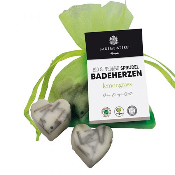 Bademeisterei Badeherzen Blüten Lemongras