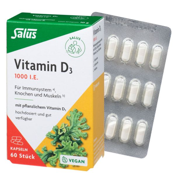 Salus Vitamin D3 1000 vegan Vital-Kapseln 10g