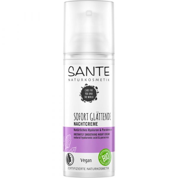 Sante Sofort Glättende Nachtcreme Natürliches Hyaluron & Parakresse Sante Sofort Glättende Nachtcreme Natürliches Hyaluron & Parakresse