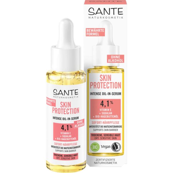 Sante Skin Protection Intense Oil-In-Serum Vitamin E Squalan & Bio-Hagebuttenöl