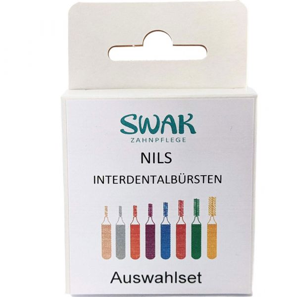 SWAK-IN Interdentalbbürsten Auswahlset 8 Farben Borstengröße 2.0mm-7.5mm