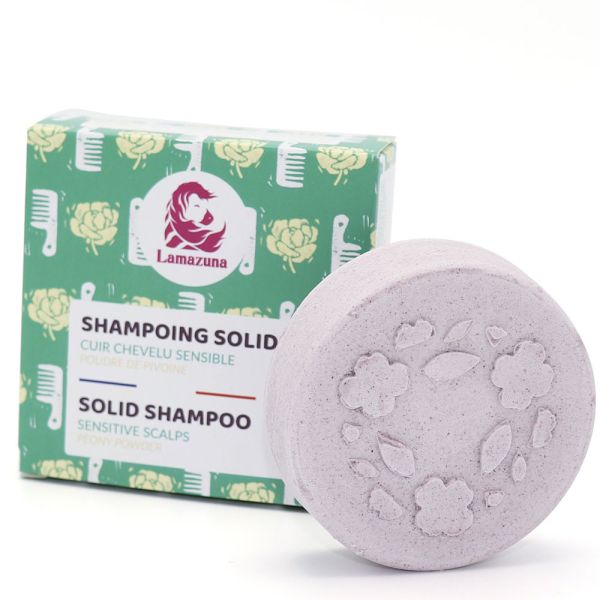Lamazuna Festes Shampoo Empfindliche Kopfhaut Peonienpulver