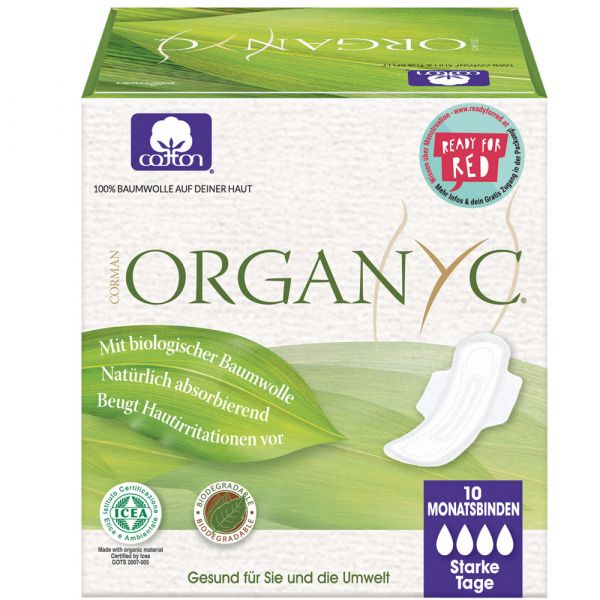 Organyc Damenbinden Nacht 10 Stück Organyc Damenbinden Nacht 10 Stück