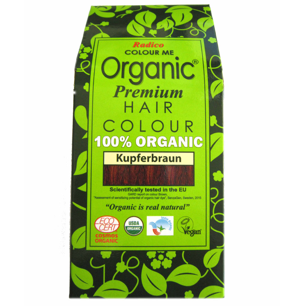 Radico Colorant organique pour cheveux brun cuivré 100 g - Radico