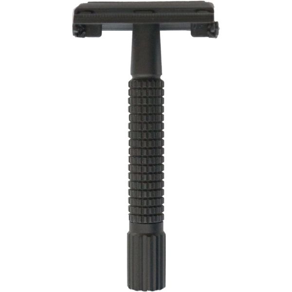 Gold Dachs Doppelklingen-Rasierer schwarz matt