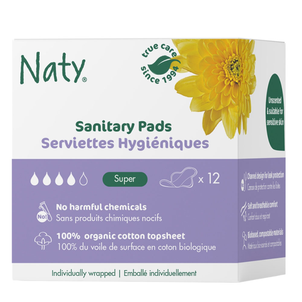 Naty serviettes hygiéniques super 12 Stk. - Hygiène