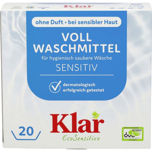 Klar Vollwaschmittel Pulver 1,1Kg