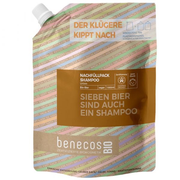 Benecos Shampoo Bier 1 Liter Refill