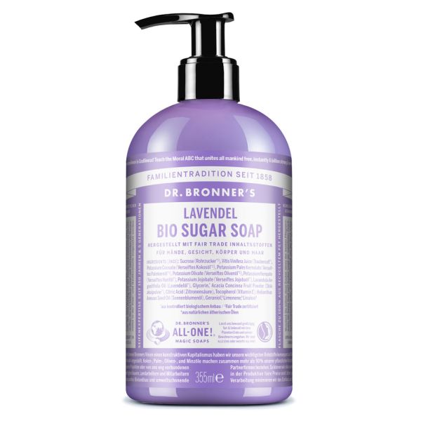 Dr. Bronners Bio Sugar Soap Lavendel 355ml