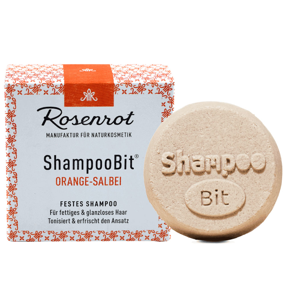 Rosenrot Shampooing solide orange et sauge 60 g - Rose rouge