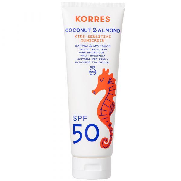 Korres COCONUT & ALMOND Sonnenemulsion für Kinder SPF50 - Tube Korres COCONUT & ALMOND Sonnenemulsion für Kinder SPF50 - Tube