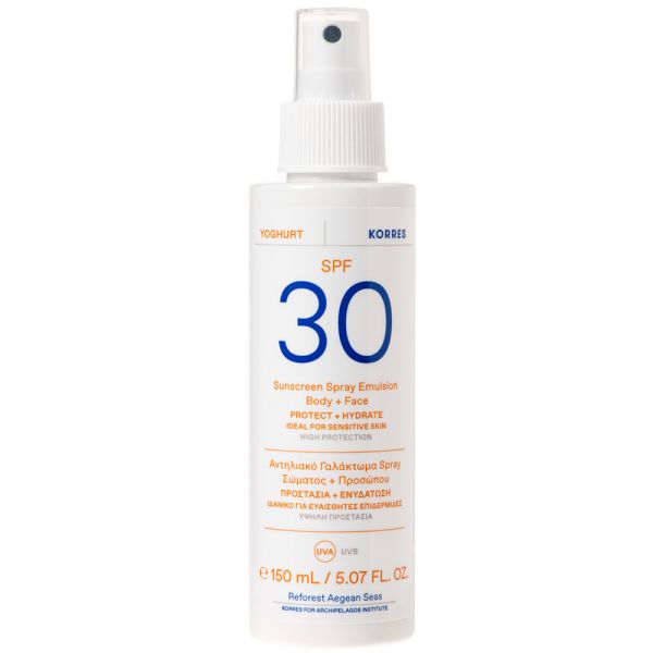 Korres YOGHURT Sonnenschutz Sprüh-Emulsion für Gesicht & Körper SPF30 Korres YOGHURT Sonnenschutz Sprüh-Emulsion für Gesicht & Körper SPF30