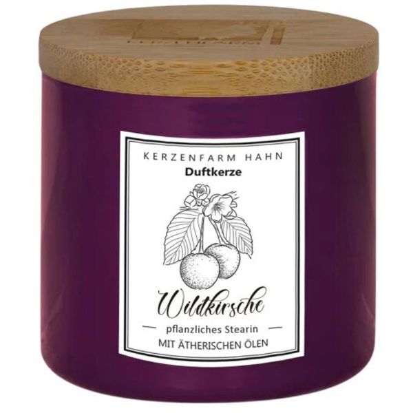 Kerzenfarm Hahn Duftkerze Trendglas beere Wildkirsche