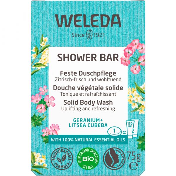 Weleda Feste Duschpflege Geranium + Litsea Cubeba