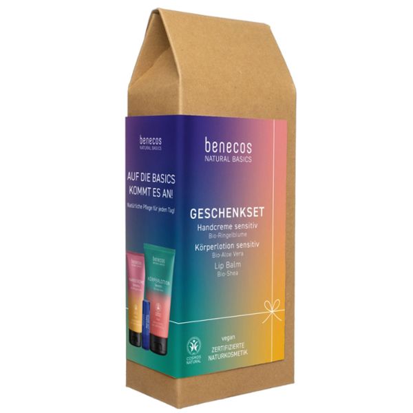 Benecos Geschenkset Sensitiv Hand Körper Lippen Benecos Geschenkset Sensitiv Hand Körper Lippen
