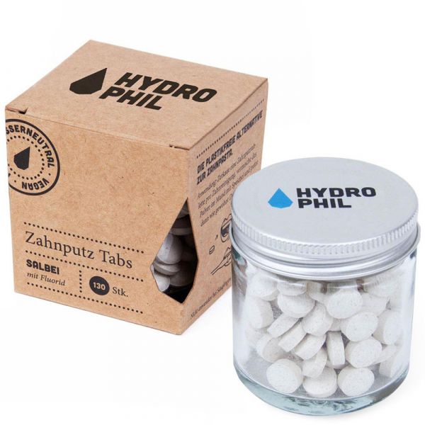 Hydrophil Zahnputz-Tabs Salbei mit Fluorid Hydrophil Zahnputz-Tabs Salbei mit Fluorid
